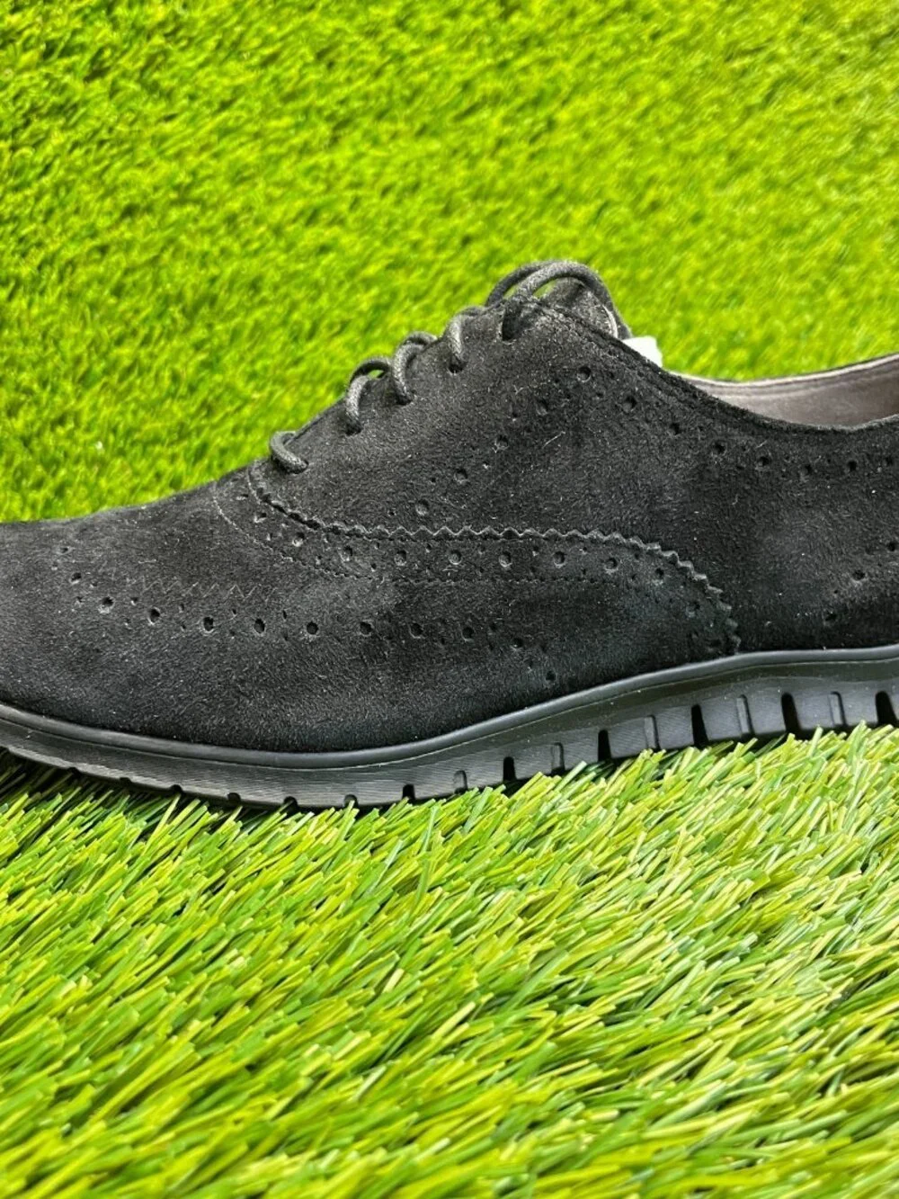 Cole Haan ZeroGrand Womens Size‎ 9.5 Black Casual Classic Wingtip Oxford Shoes
